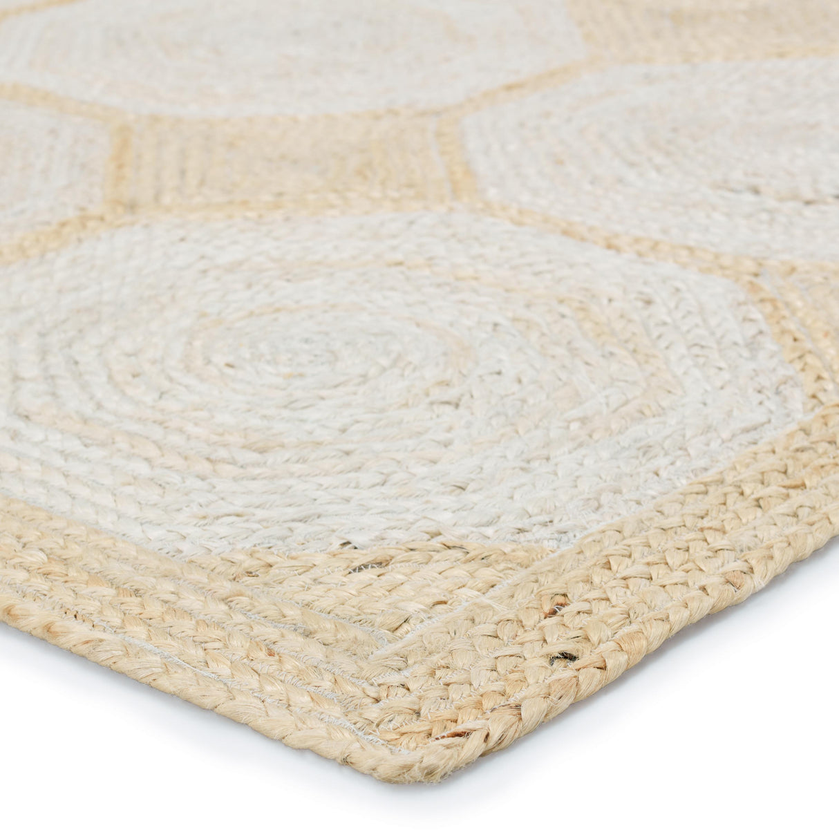 Jaipur Living Fiorita Natural Geometric Light Beige/ White Runner Rug (2'6"X9')