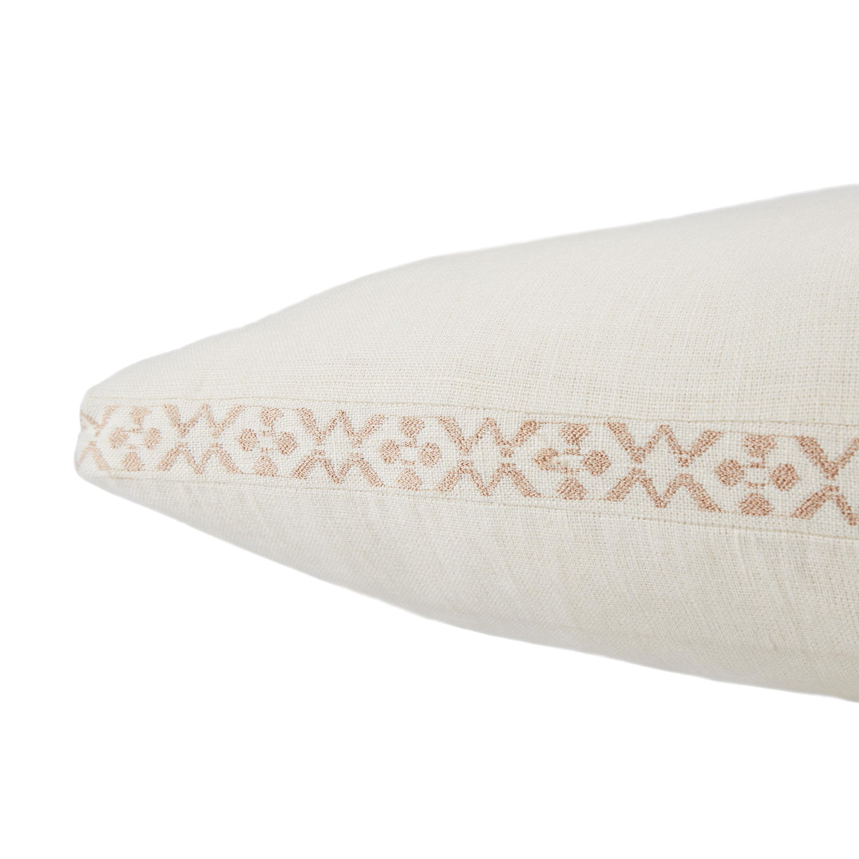 Jaipur Living Seti Bordered Ivory/ Blush Pillow Cover (24" Square)