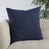 Jaipur Living Ortiz Solid Dark Blue Pillow Cover (22" Square)