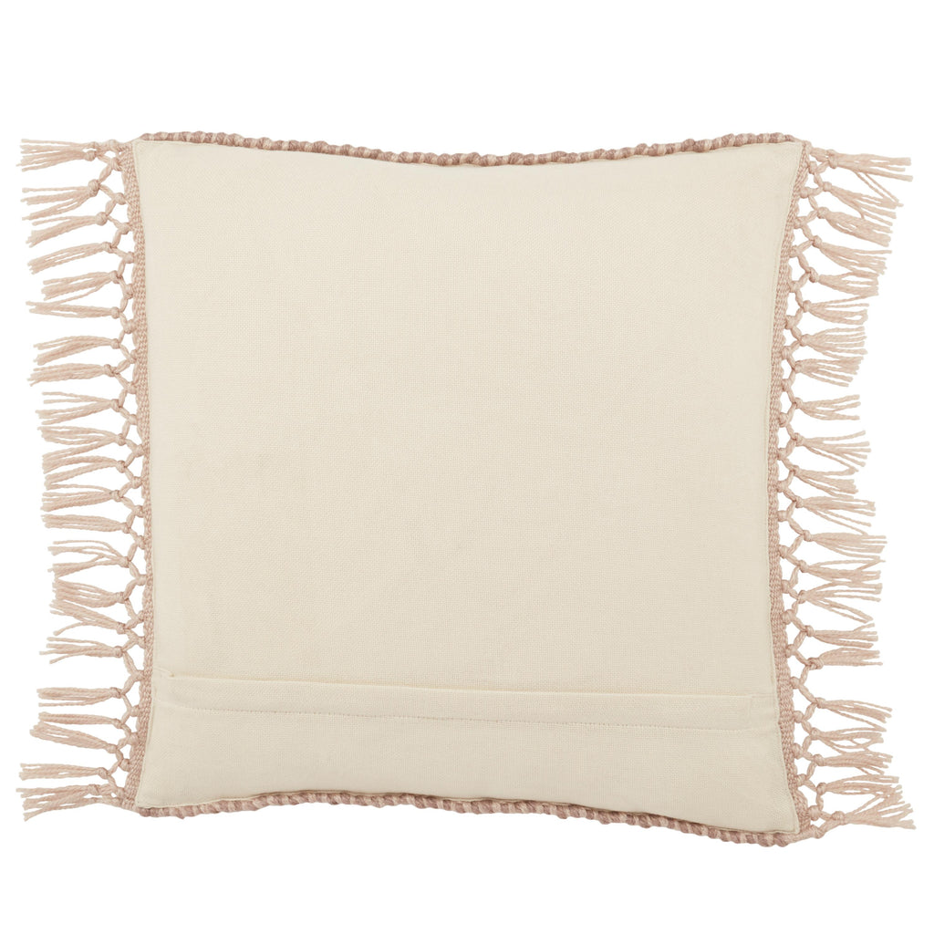 Jaipur Living Maritima Indoor/ Outdoor Geometric Mauve/ Light Pink Pillow Cover (20" Square)