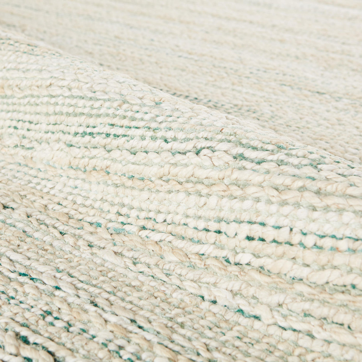 Jaipur Living Canterbury Natural Striped White/ Turquoise Area Rug (5'X8')
