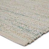 Jaipur Living Canterbury Natural Striped White/ Turquoise Area Rug (8'X10')