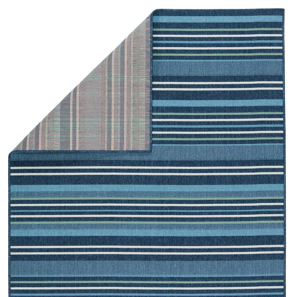 Vibe By Jaipur Living Elara Indoor/ Outdoor Striped Blue/ Green Area Rug (4'X6')