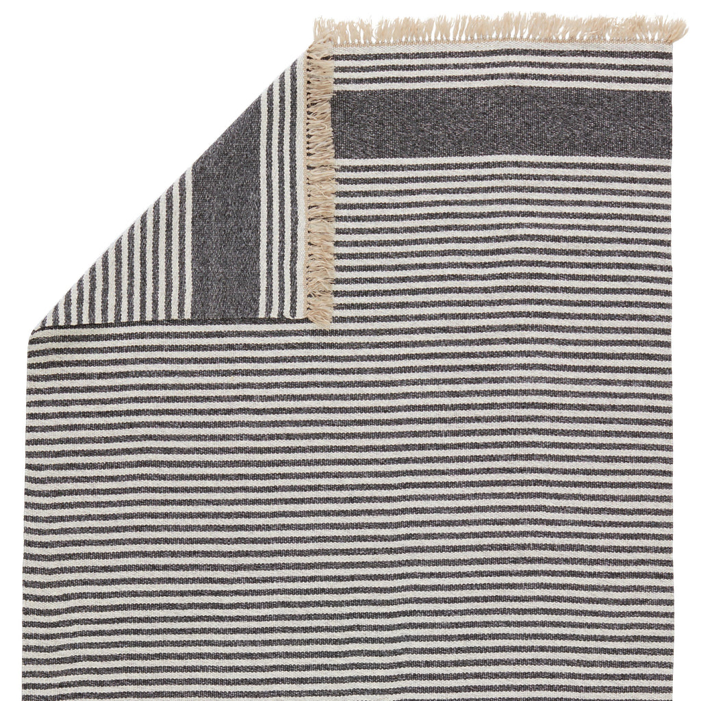 Vibe By Jaipur Living Strand Indoor/ Outdoor Striped Dark Gray/ Beige Area Rug (5'X8')
