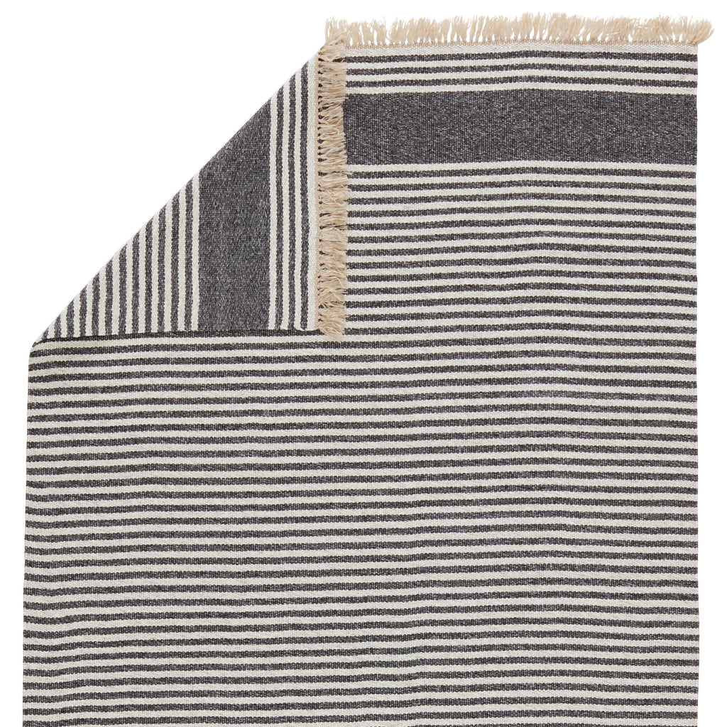 Jaipur Living Morro Bay Strand Stripes Dark Gray / Beige 8'10