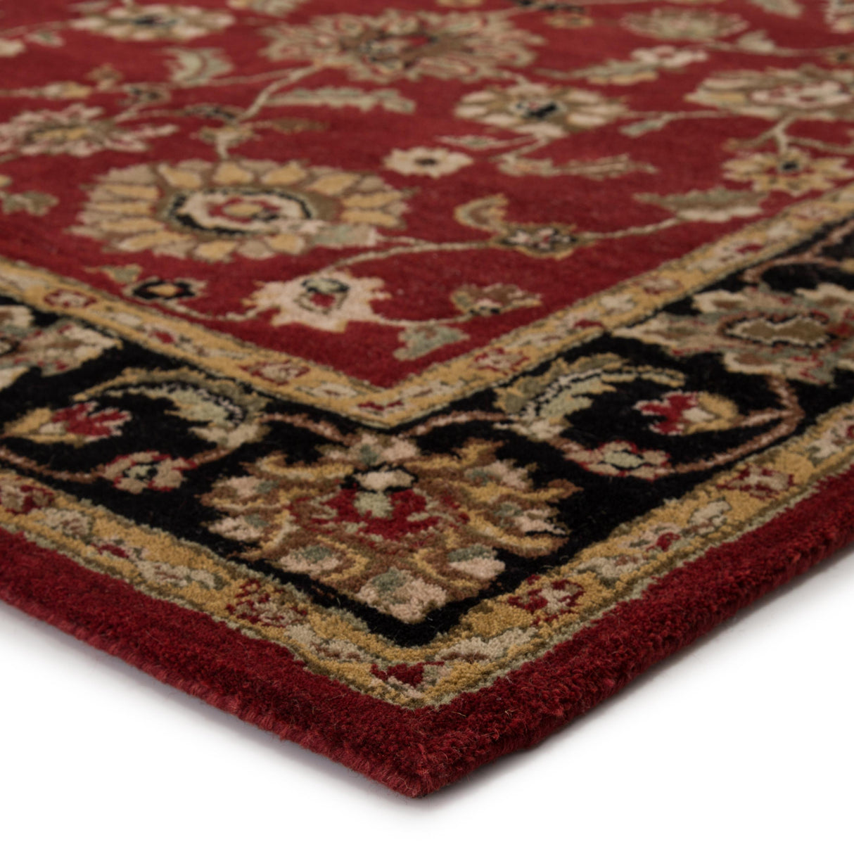 Jaipur Living Anthea Handmade Floral Red/ Black Area Rug (2'6"X4')