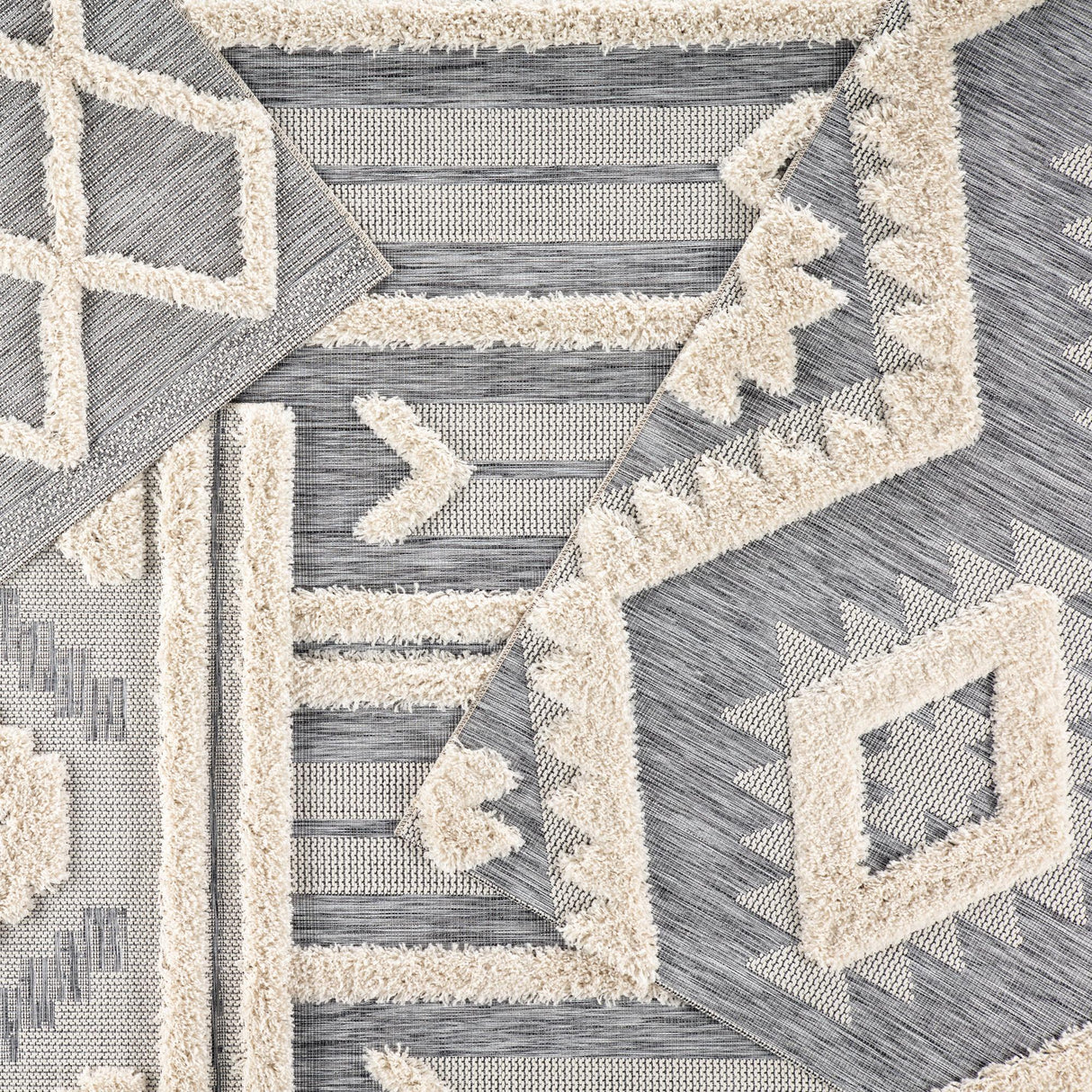 Jaipur Living Makaya Indoor/ Outdoor Geometric Gray/ Cream Area Rug (2'X3'7")