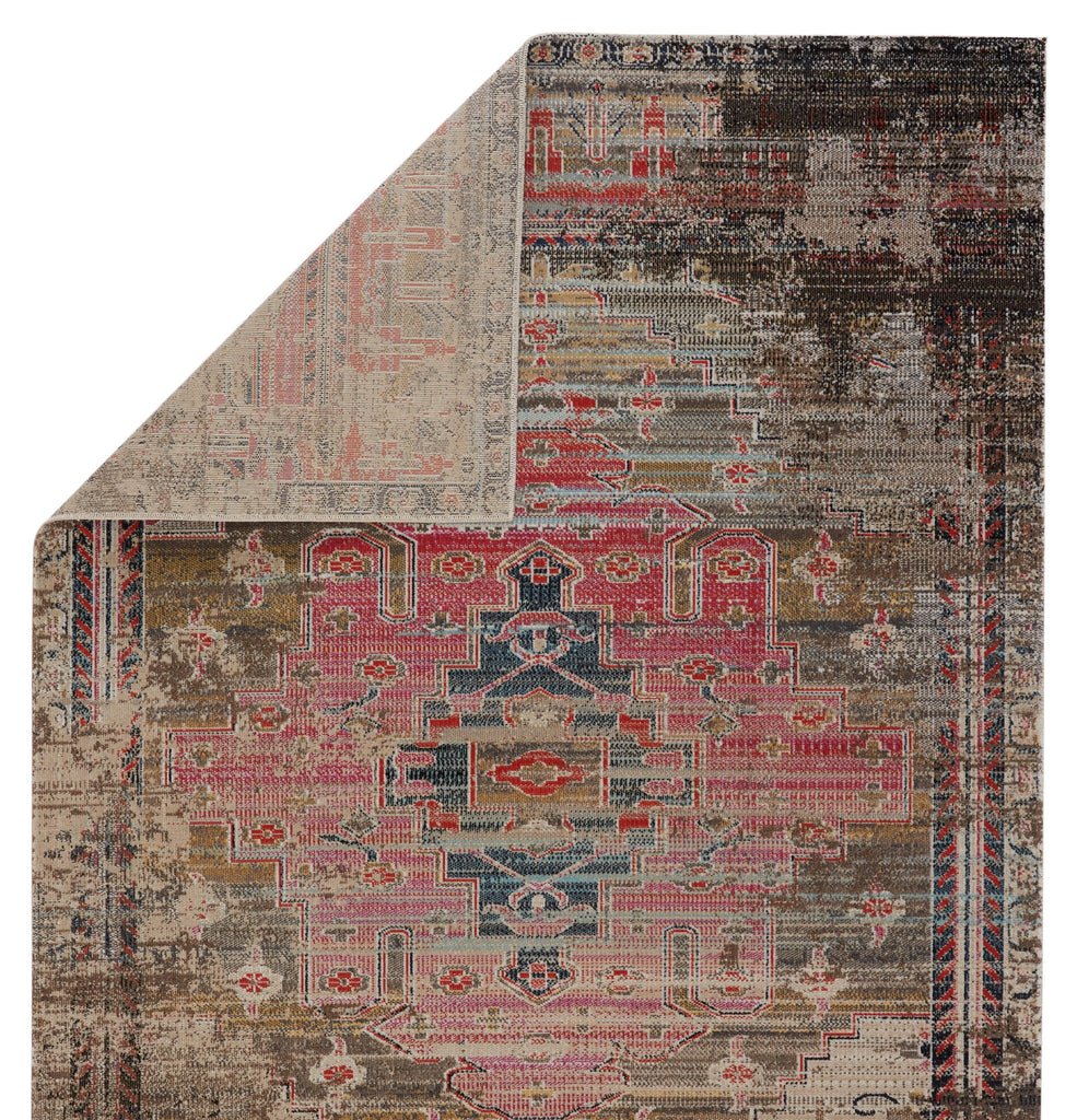 Jaipur Living Cicero Indoor/ Outdoor Medallion Pink/ Taupe Area Rug (7'6"X9'6")
