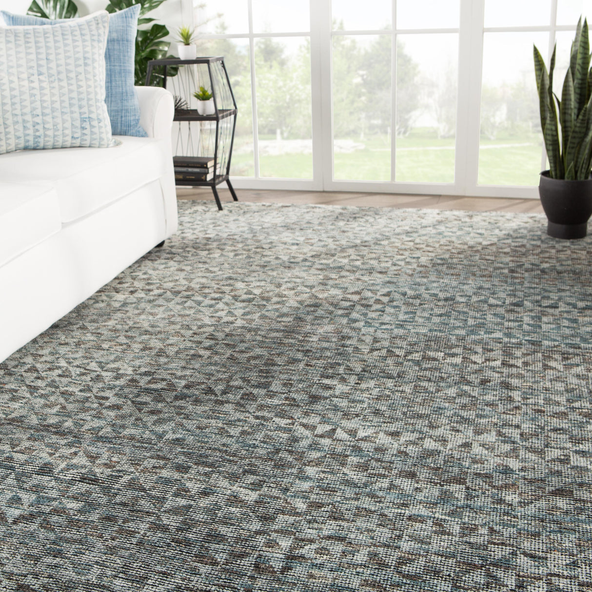 Jaipur Living Zaid Hand-Knotted Geometric Gray/ Black Area Rug (8'X10')