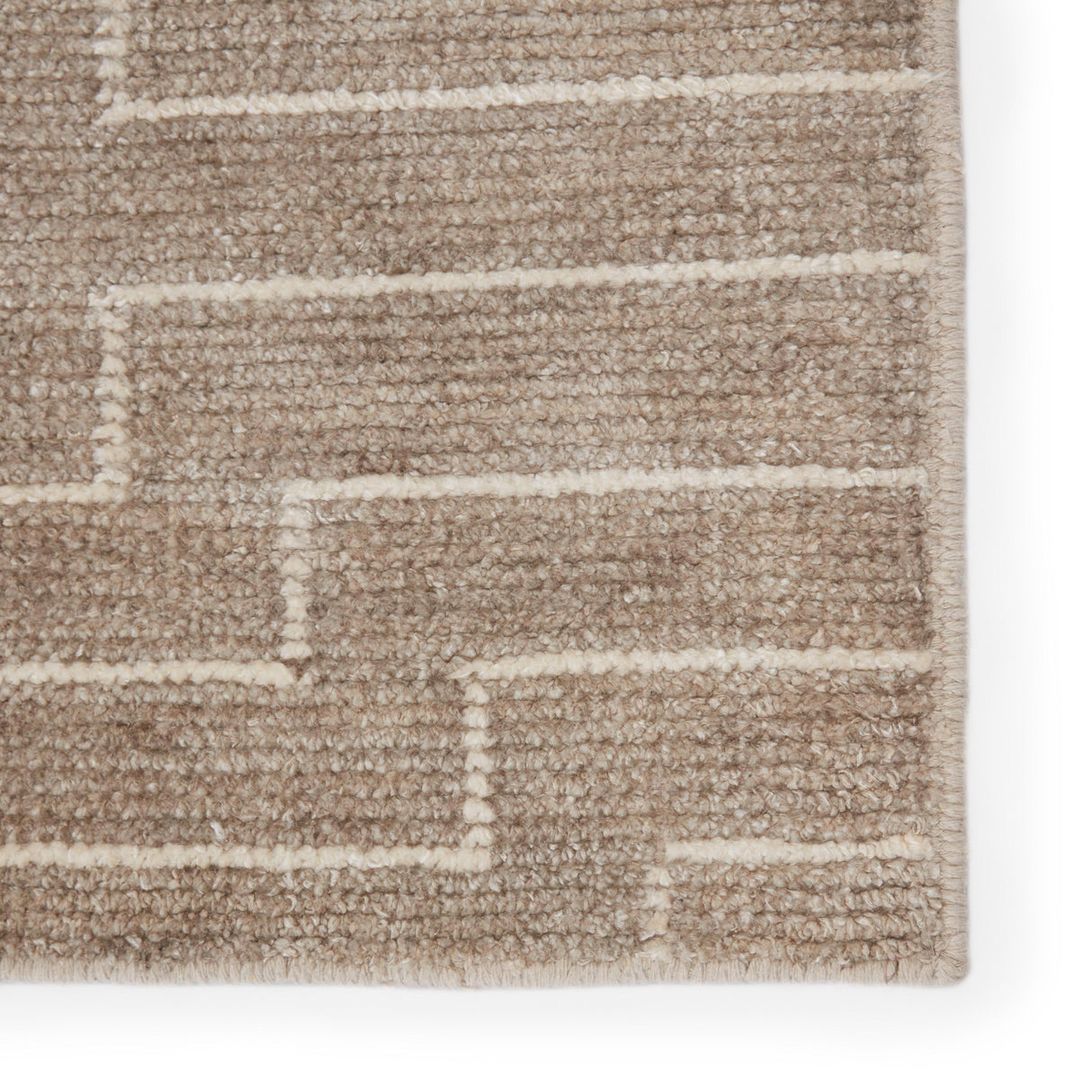 Jaipur Living Alloy Handmade Striped Light Taupe/ White Area Rug (9'X13')
