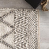 Jaipur Living Sandhurst Handmade Geometric Gray/ White Area Rug (5'X8')