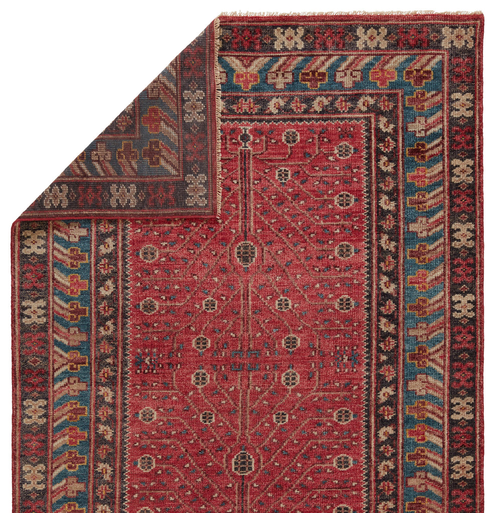 Jaipur Living Donte Hand-Knotted Oriental Red/ Blue Area Rug (8'X10')