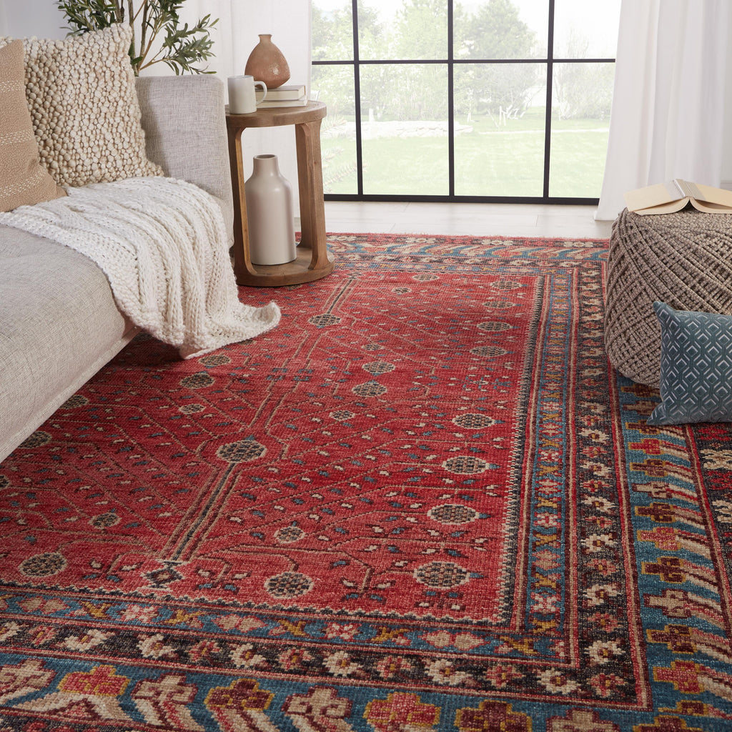 Jaipur Living Donte Hand-Knotted Oriental Red/ Blue Area Rug (8'X10')