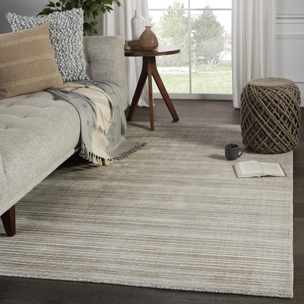 Jaipur Living Gradient Handwoven Solid Gray/ Light Taupe Area Rug (9'X12')