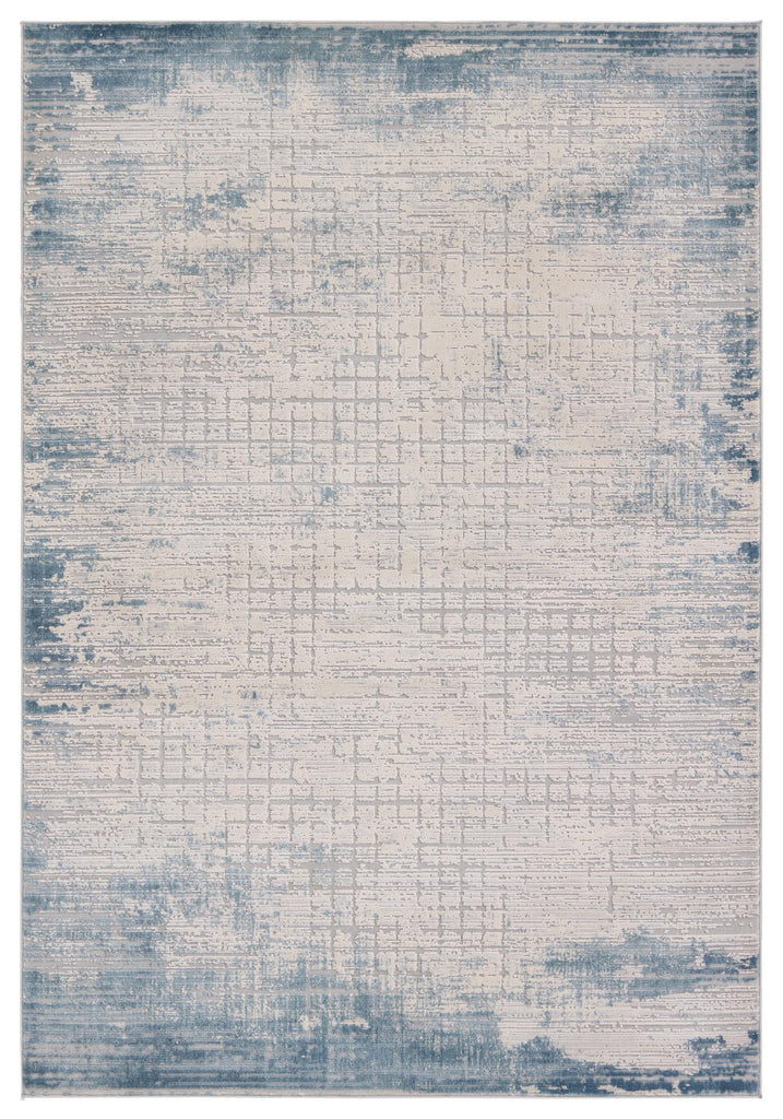 Jaipur Living Chamisa Abstract Cream/ Blue Area Rug (6'7"X9'6")