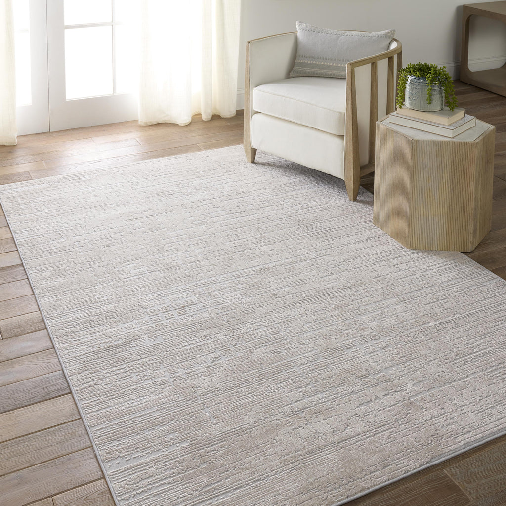 Jaipur Living Chamisa Abstract Beige/ Gray Area Rug (6'7"X9'6")