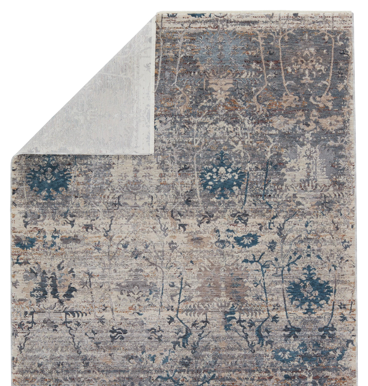 Jaipur Living Ozella Floral Gray/ Blue Area Rug (6'X9')
