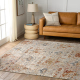 Jaipur Living Ozella Trellis Taupe/ Red Area Rug (6'X9')