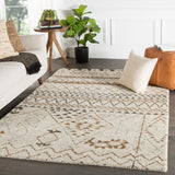 Jaipur Living Zamunda Hand-Knotted Geometric Cream/ Brown Area Rug (5'X8')