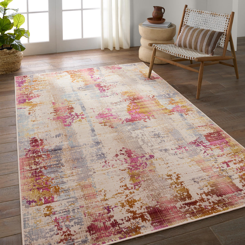 Vibe By Jaipur Living Vidame Indoor/Outdoor Abstract Multicolor/ Fuchsia Area Rug (5'X8')