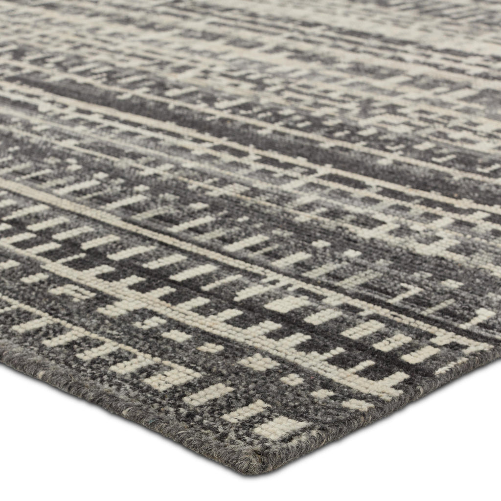 Jaipur Living Jamaal Hand-Knotted Striped Gray/ Cream Area Rug (5'X8')