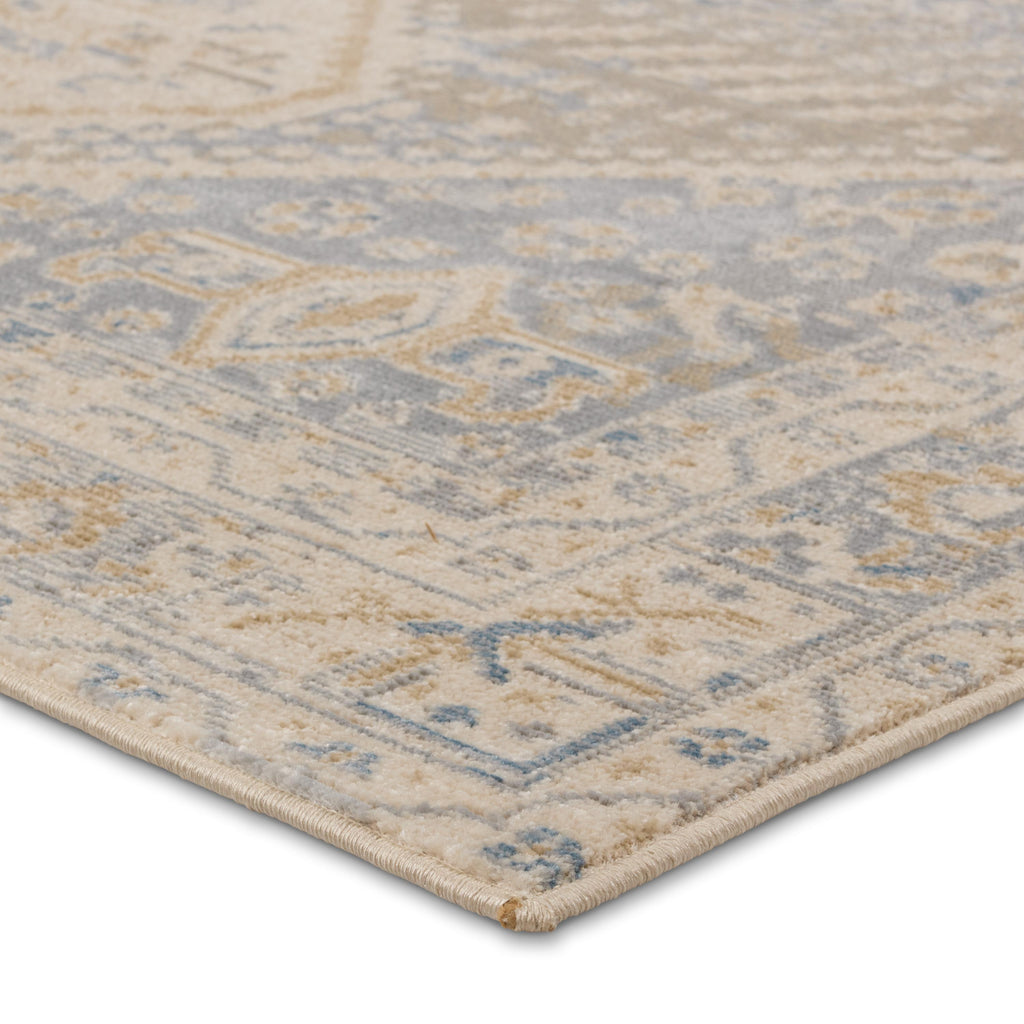 Vibe By Jaipur Living Rush Indoor/Outdoor Medallion Light Gray/ Blue Area Rug (5'X7'3")