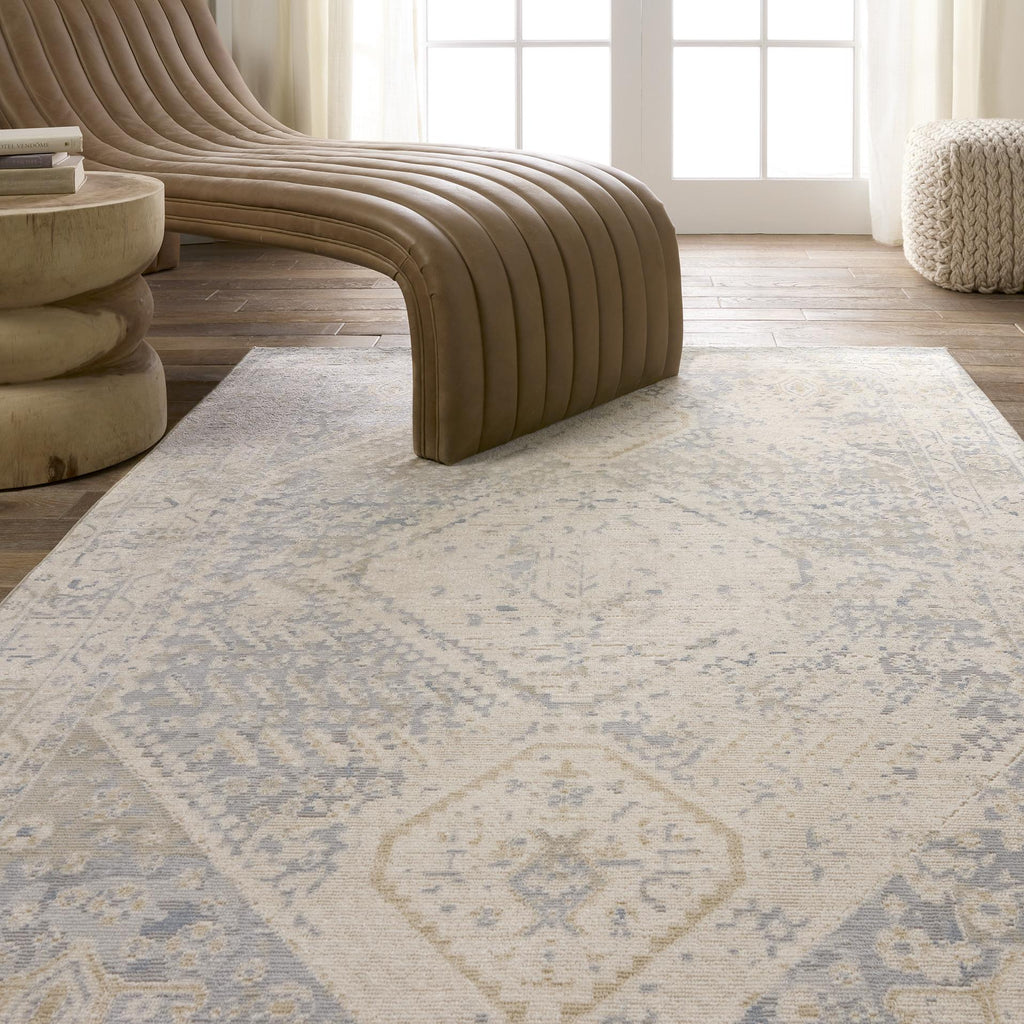 Vibe By Jaipur Living Rush Indoor/Outdoor Medallion Light Gray/ Blue Area Rug (5'X7'3")