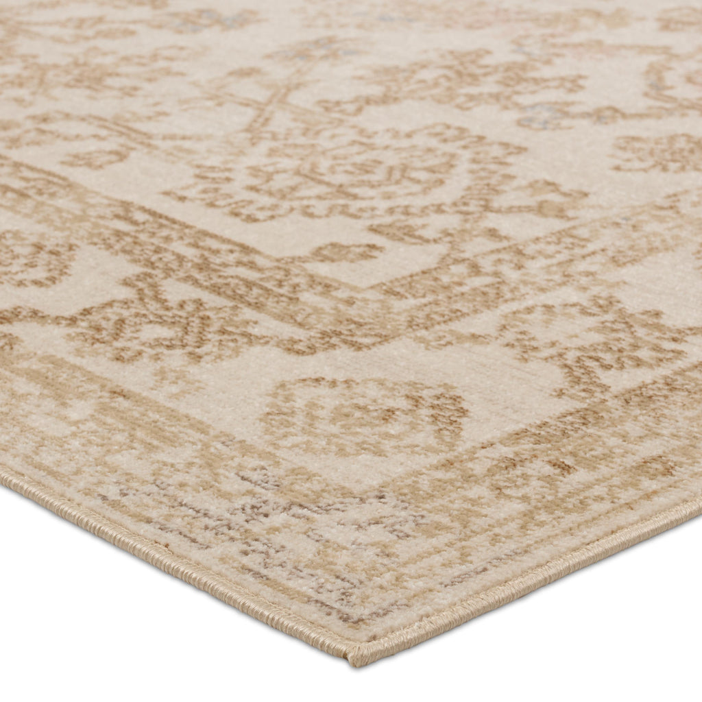 Vibe By Jaipur Living Salerno Indoor/Outdoor Medallion Gold/ Ivory Area Rug (4'X5'7")