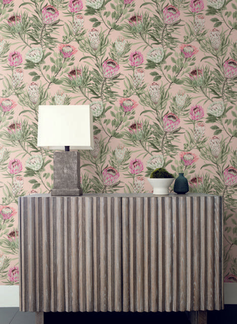 York Protea Blush Wallpaper