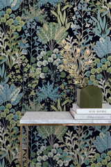 York Forest Floor Black Wallpaper