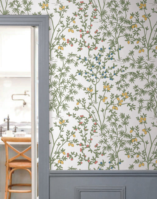 Erin & Ben Co. Lemon Grove Peel & Stick White Wallpaper