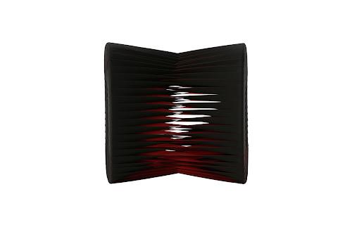 Phillips Seat Belt Ottoman Black/Red
