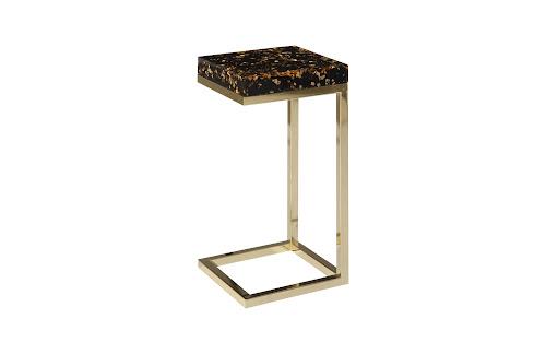 Phillips Captured End Table Gold Flake Plated Brass Base