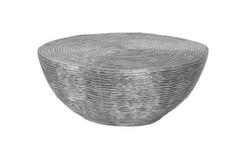 Phillips Ripple Coffee Table Black/Silver Aluminum