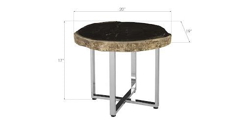 Phillips Petrified Wood Coffee Table SS Legs Assorted