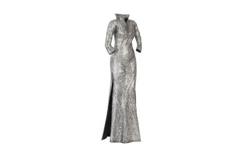Phillips Dress Sculpture, Long Sleeves Black/Silver Aluminum