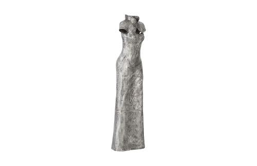 Phillips Dress Sculpture, Short Sleeves Black/Silver Aluminum