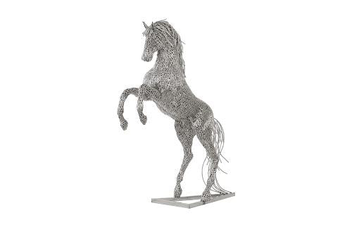 Phillips Horse Pipe Sculpture, Rearing Stainless Steel