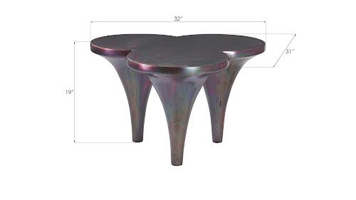 Phillips Marley Coffee Table Resin Copper Finish