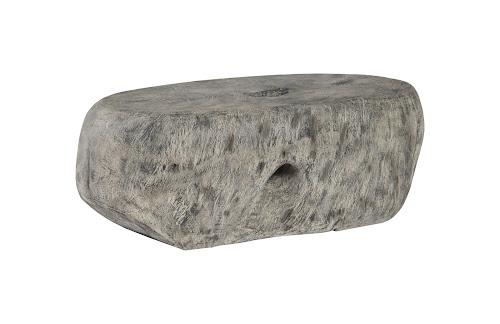 Phillips Cast Organic River Stone Coffee Table Resin Faux Gray Stone