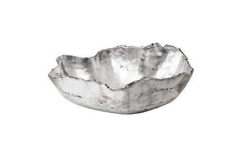 Phillips Cast Onyx Bowl Silver Leaf Small