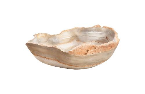 Phillips Cast Onyx Bowl Faux Finish Small