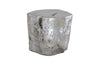Phillips Collection Log Silver Leaf Lg Stool