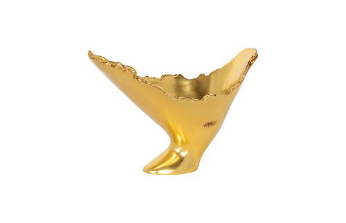 Phillips Burled Vase Gold Leaf