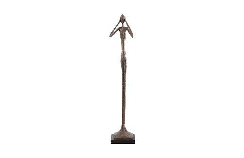 Phillips Hear No Evil Slender Sculpture Small Resin Bronze Finish