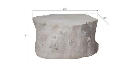 Phillips Log Coffee Table Roman Stone