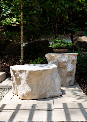 Phillips Log Side Table Roman Stone