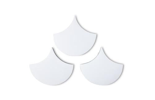 Phillips Scales Wall Tiles Glossy White Set of 3