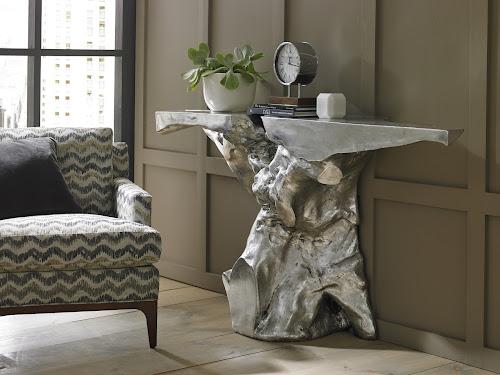 Phillips Crown Console Table Silver Leaf 