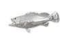 Phillips Collection Estuary Cod Fish Wall Sculpture Resin Silver Leaf Accent